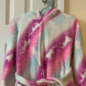 Doctor Unicorn Soft Unicorn Hooded Bathrobe Sleepwear - Girls 5-7 yrs - Preloved